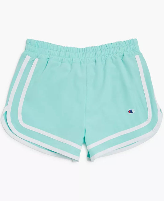 Champion Big Girls 3" Varsity Woven comfort Shorts Girls Large Aqua Blue