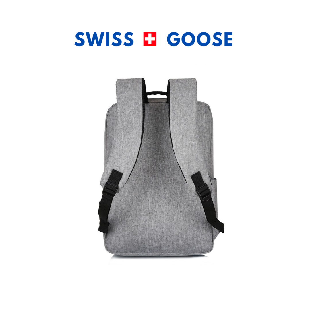 Swiss Laptop USB Backpack Grey