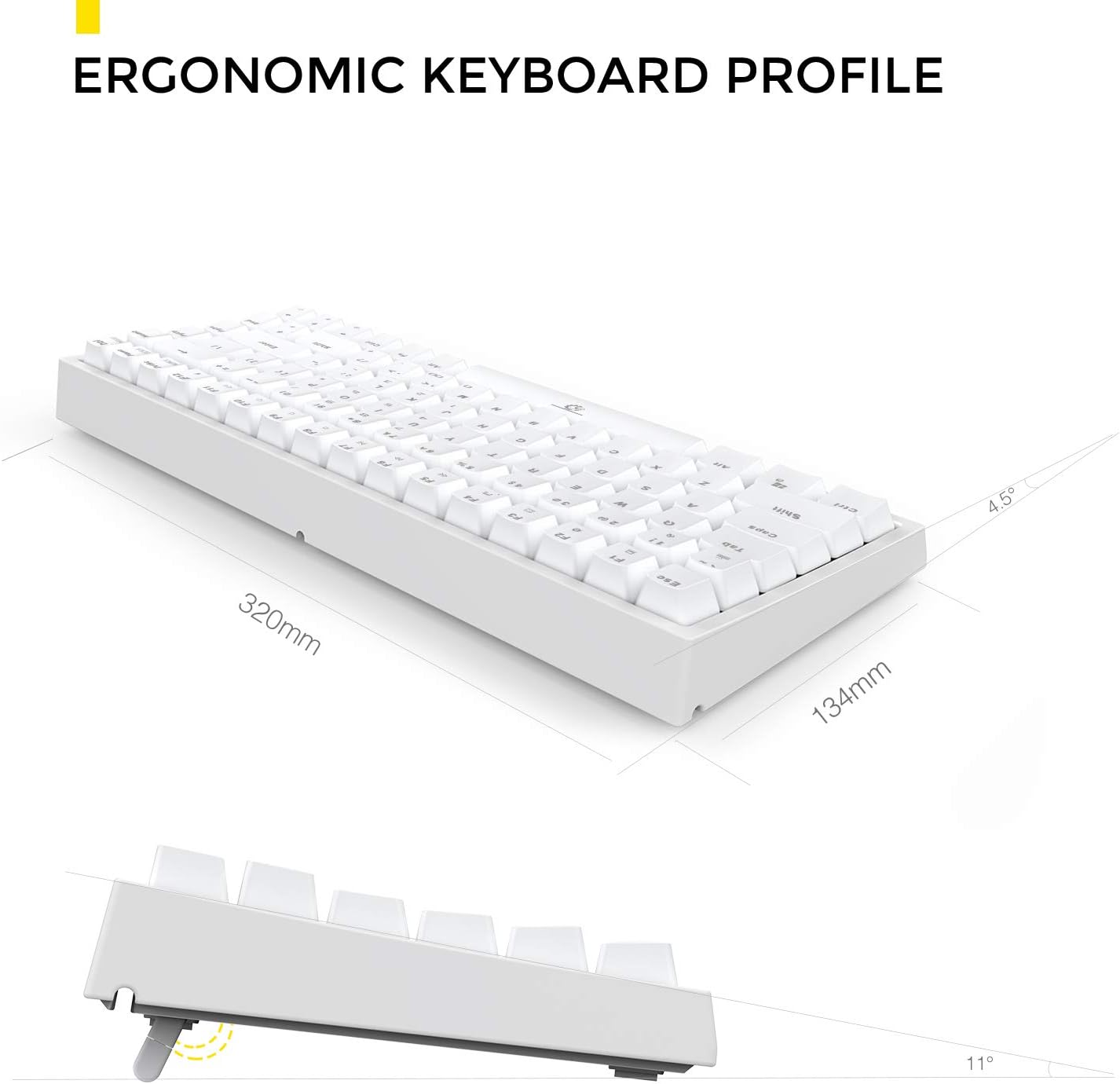 Drevo 84 Key Wired Backlit Mechanical Gaming Keyboard Gramr 84K