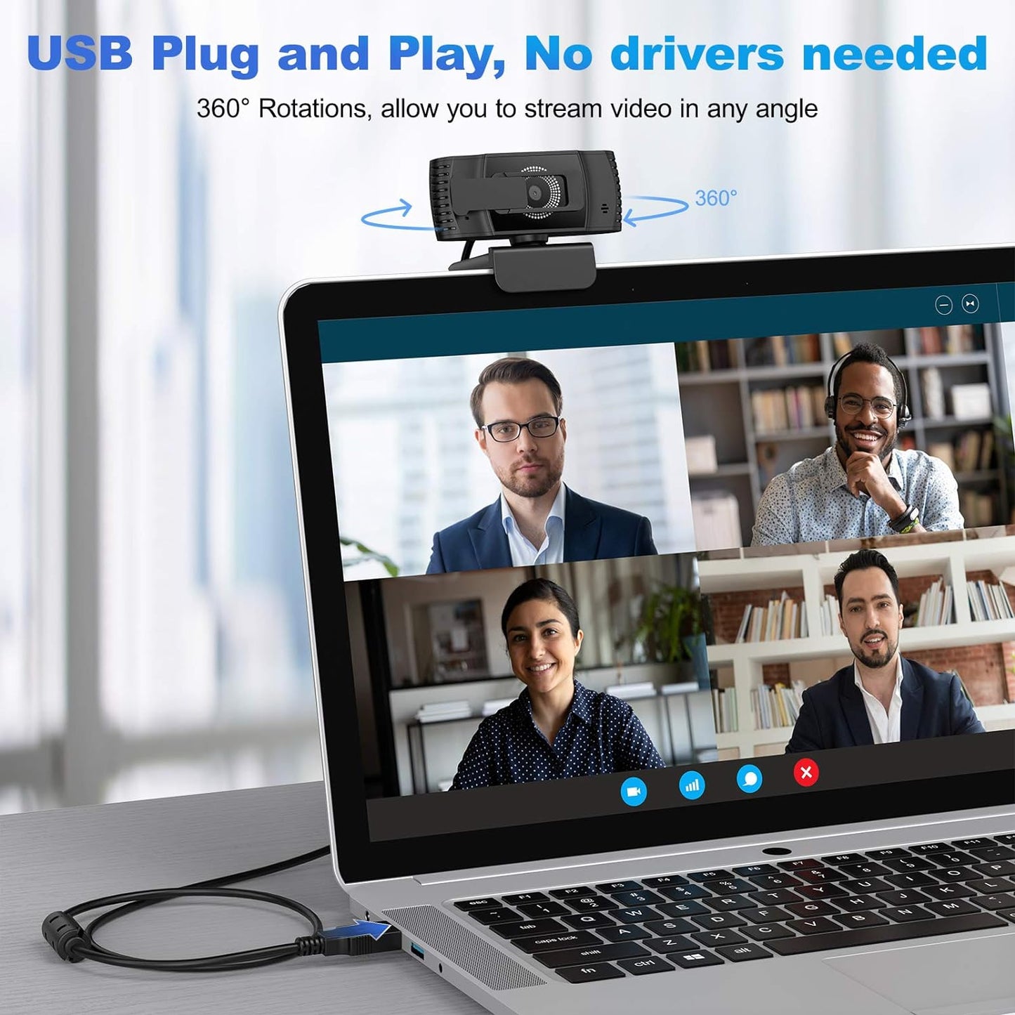 Wansview Model 106JD 1080p Auto Focus Webcam USB 2.0