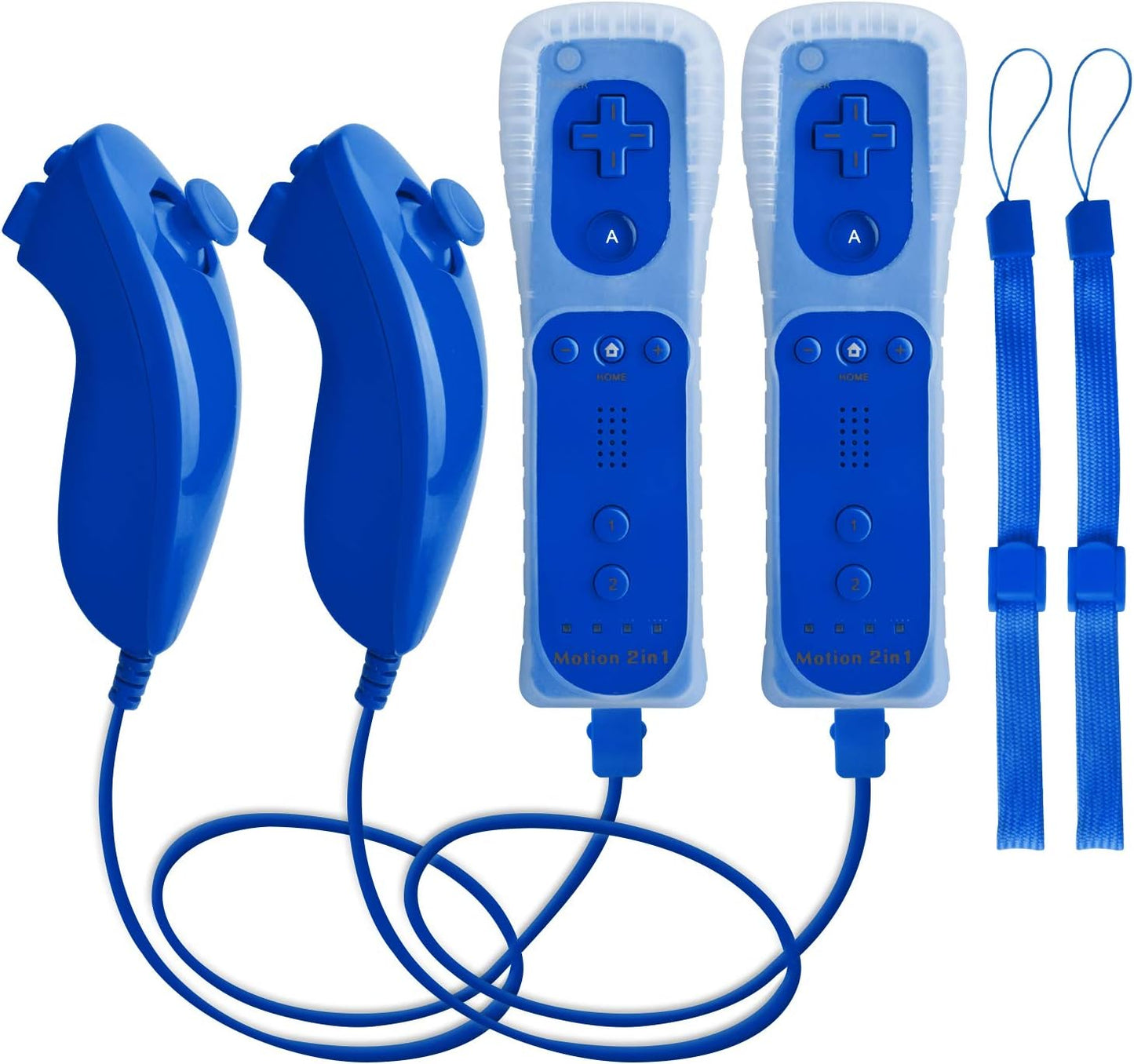 Techken Nintendo Wii Controller 2 Sets Blue (No Box)