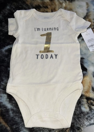 Carter's Baby Graphic Onesie I'm Turning 1 Today 9 Months