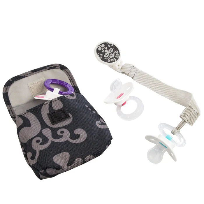 Lillybit Baby Pacifier Pouch and Strap Clip 2 Pack