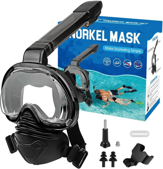 Snorkel Mask Full Face Panoramic View SZ L/XL
